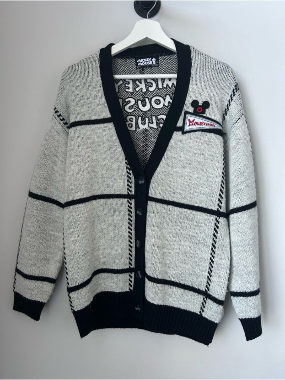Official Disney Mickey Mouse Club Button-Front Cardigan Sweater